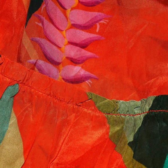 NWT $265 Farm Rio Heliconia One-Shoulder Palm Maxi Dress in size Large! - Picture 6 of 7